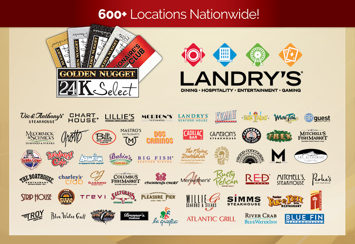 Golden Nugget 600 Restaurants Nationwide Logos