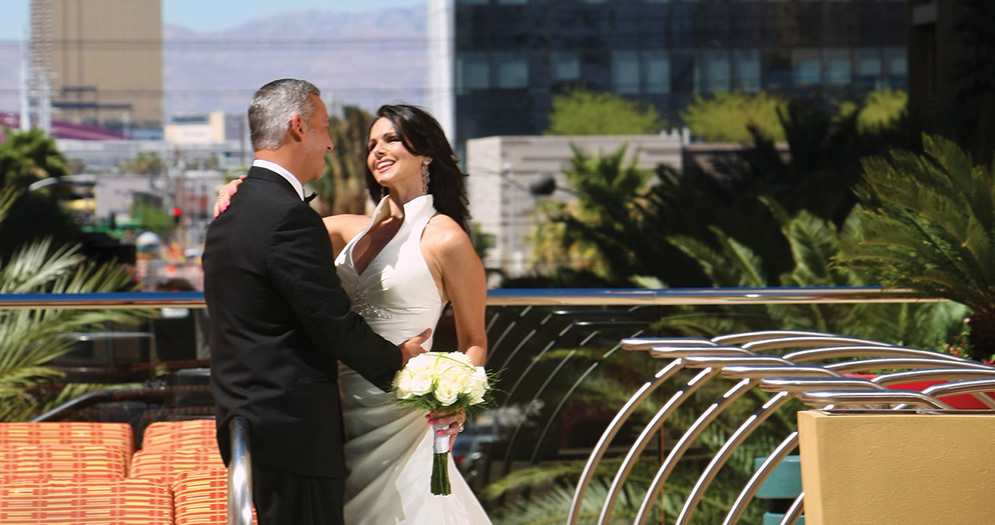 Wedding by the Golden Nugget Pool