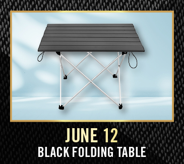 June 12 Gift Giveaway - Black Folding Table June 12 Gift Giveaway - Black Folding Table
